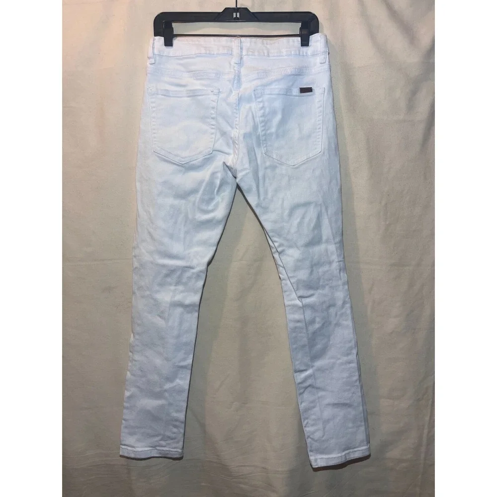 Platform Men's 32X30 White Platform Jeans Skinny Distressed Knee Pants A92